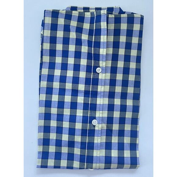Nautica Boys Short Sleeve Dress Shirt Large 14/16 Button Front Blue Yellow Check - Picture 7 of 7